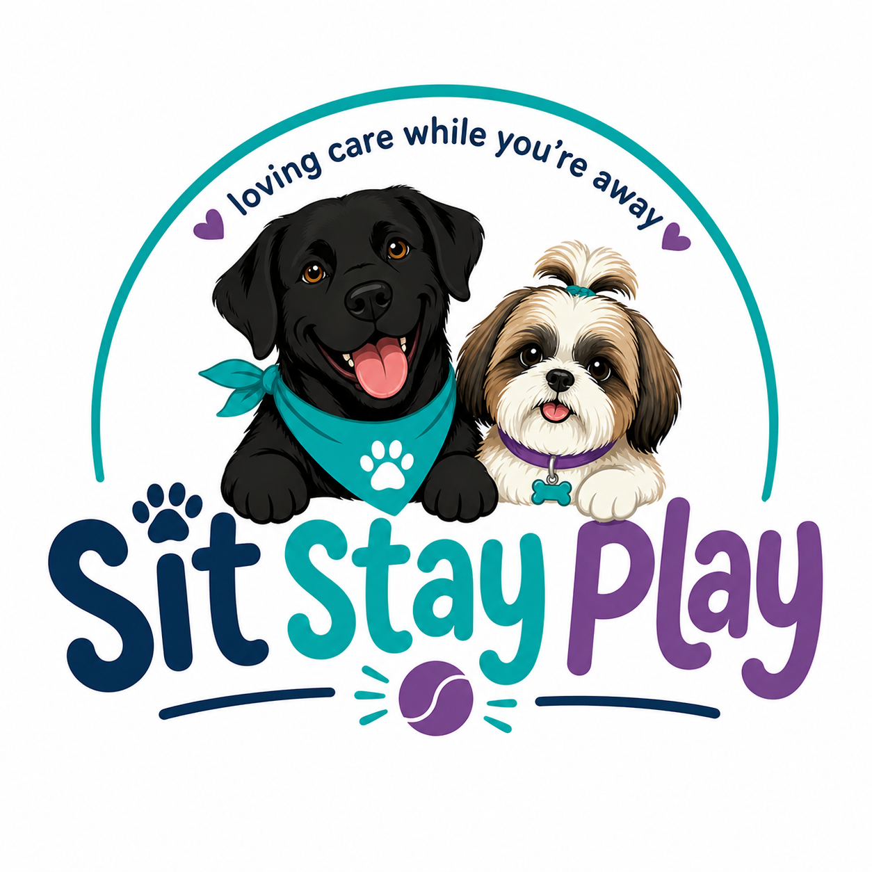 Sit Stay Play pet care logo - Wilson NC